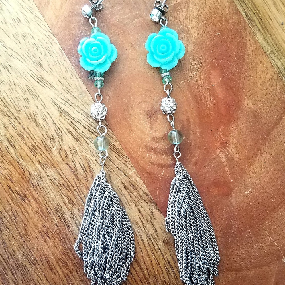 Turquoise Flower Earrings